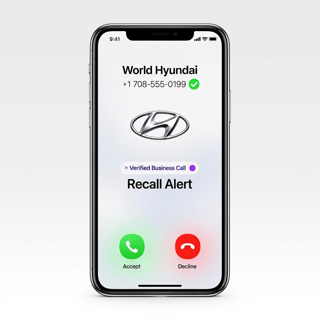 Phone Recall Table Branded Calling ID by Branded Dealer | Stop -'Spam Likely'